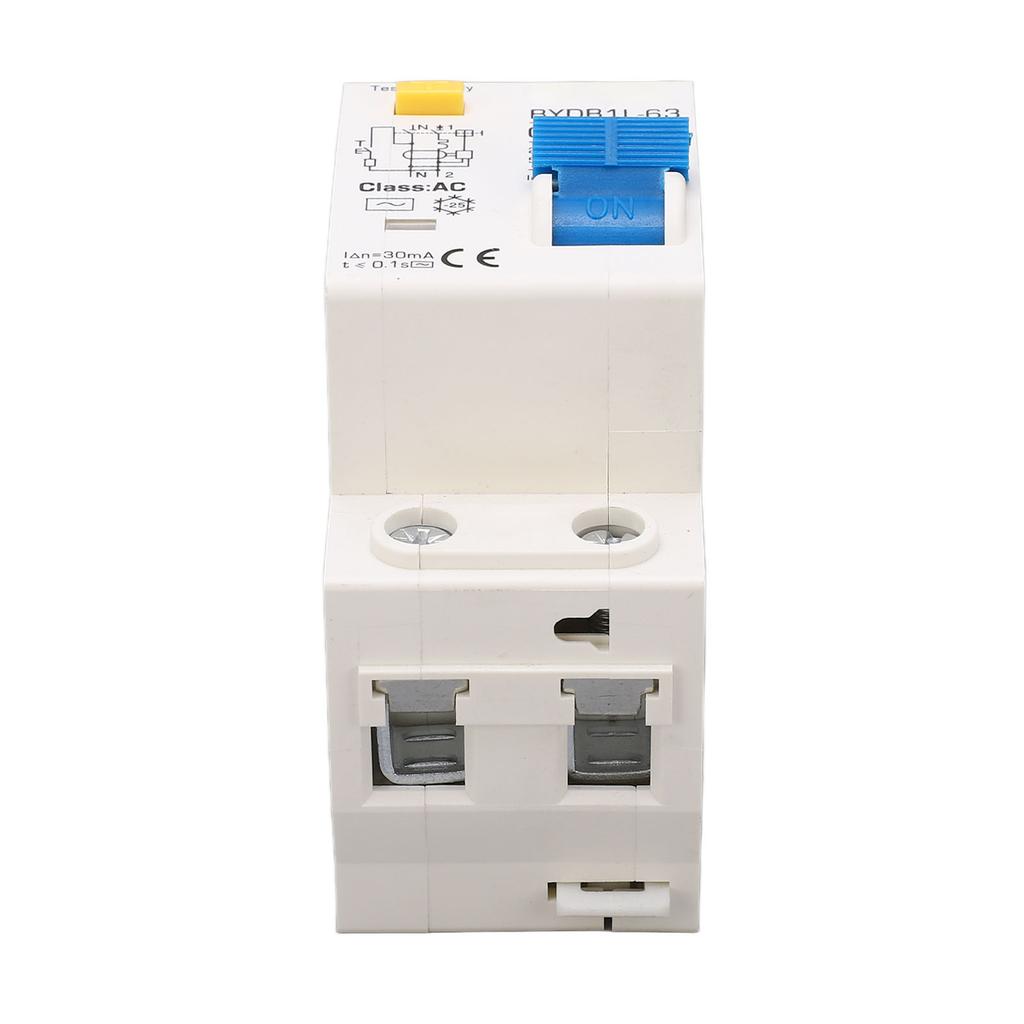 AC Leakage Protector 40A Flame Retardant Overload Protection Single Pole N AC Circuit Breaker with DIN Guide Rail 230V