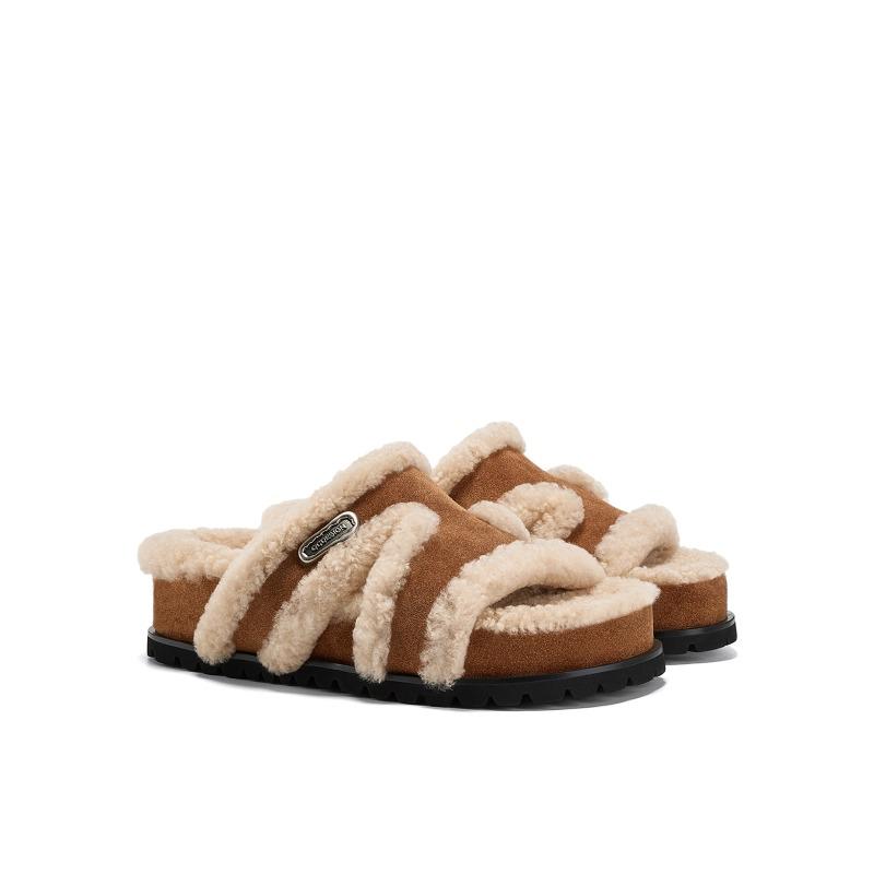 MAO MAO Shoes, Outerwear Shoes, High-end, Warm, Thick-soled Slippers, Women's Shoes