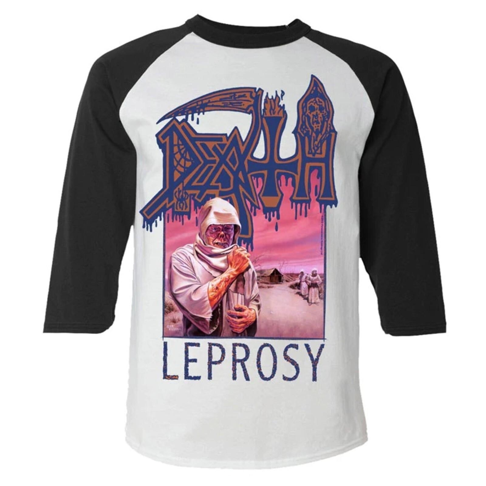DEATH cd cvr LEPROSY Official RAGLAN SHIRT 2X New chuck human symbolic spiritual XXXXL