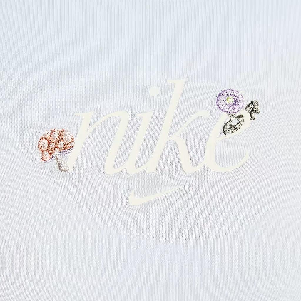 Nike Sportswear Chillknit Fashion Casual Simple Versatile Short Sleeve Regular T-Shirt Women Tops Purple Blue HF9723-423