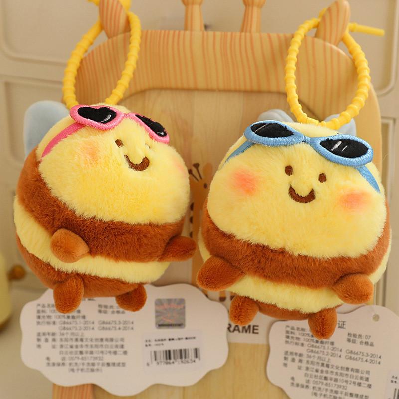 Snot Cartoon Cute Bear Bee Plush Toy Pendant Girl Bags Key Gifts Decoration