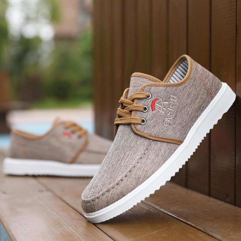 2025 Spring and Autumn New Shoes Men's Korean Version Trend Men's Casual Shoes Fashion Versatile Board Shoes Breathable Canvas Shoes Men