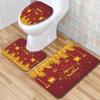 Christmas Bathroom Floor Mat Toilet Three-Piece Set