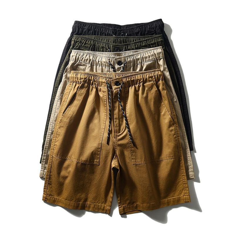 Pure Cotton Workwear Shorts Men's Summer New Arrival American Retro Loose Fifth Pants Export Men's Pants Full Cotton Casual Pants