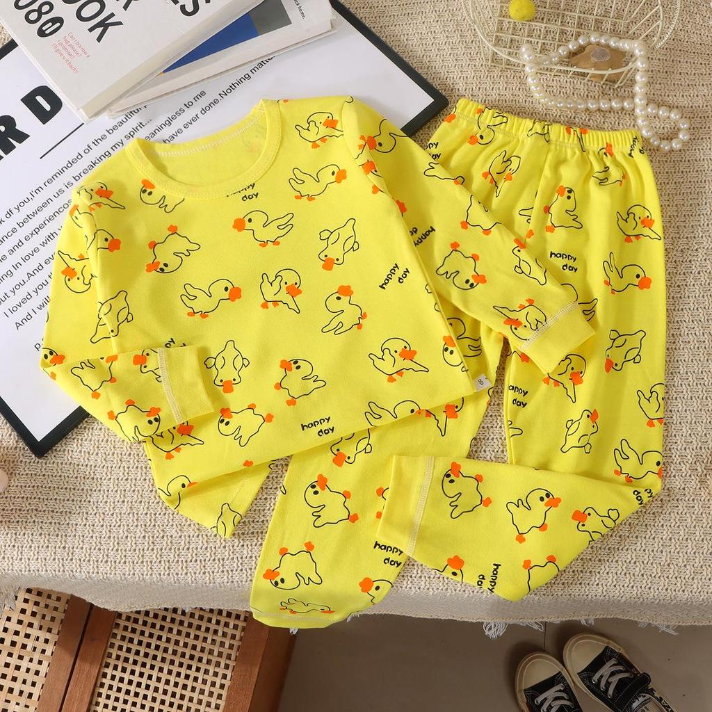 Pure Cotton Kids' Underwear Set: New Autumn Pajamas & Homewear for Boys and Girls
