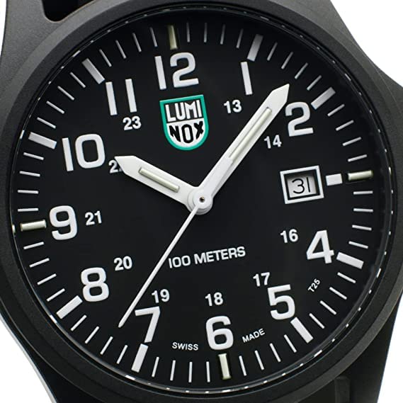 Luminox Patagonia Carbonox Green Logo Watch X2.2401 Black 44mm Model Swiss Made [Used]