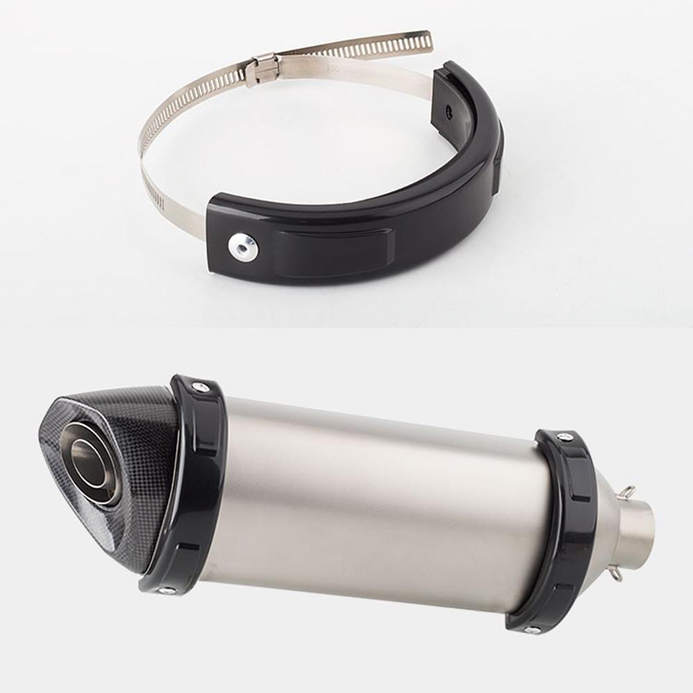 2pcs Universal Motorcycle Round Exhaust Protector 100-160mm Exhaust Pipe Fixing Ring Accessory