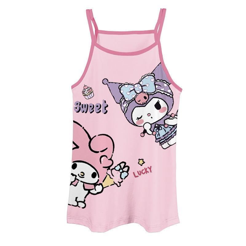 Girls Ice Silk Summer Dress Fashionable and Trendy for Toddlers and Kids
