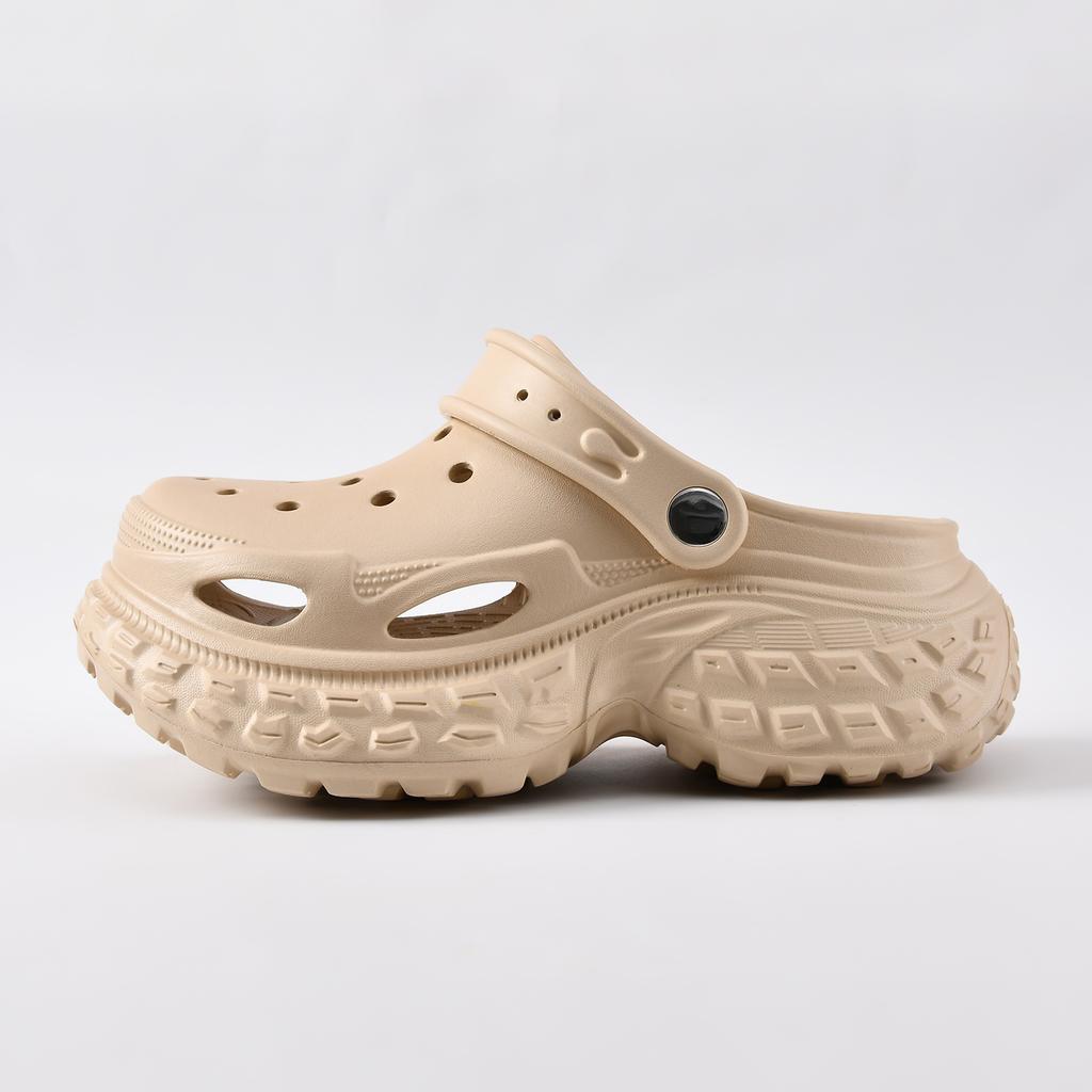 Hole Shoes Women Wear One-word Women's Sandals Women's Cool Slippers Women's Beach Shoes Women's Bag Head Dragging Women's EVA Slippers