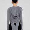 OPENING PROJECT W 2Way Hoodie scarf - Grey