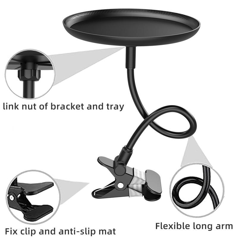 Clip On Car Tray Table Food Drink Holder Desk Plastic Portable Dining Workstation for Vehicle