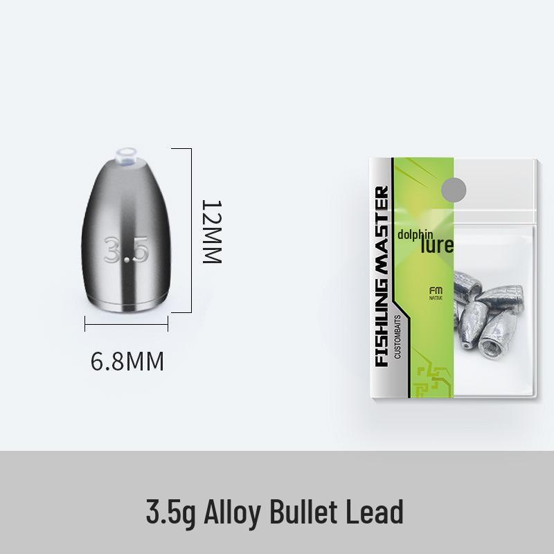 Alloy Bullet Waist Drum Lead Sinker: Anti-Snag Texas Rig Tungsten Steel Alternative with Plastic Core.