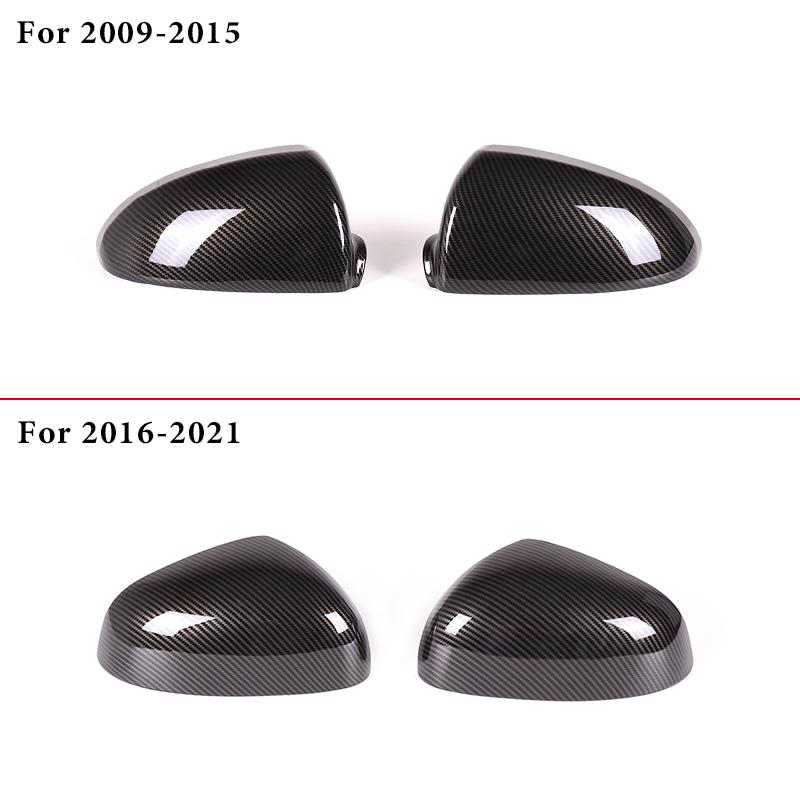 2 Pcs Side Wing Mirror Cover Caps Carbon Fiber RearView Mirror Case Cover For Mercedes Benz Smart 451 453 Fortwo