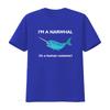 Funny I Am A Narwhal In Human Costume Fish Sea Ocean T Shirt  Vintage Washed Casual Soft Stretched Comfortable Breathable