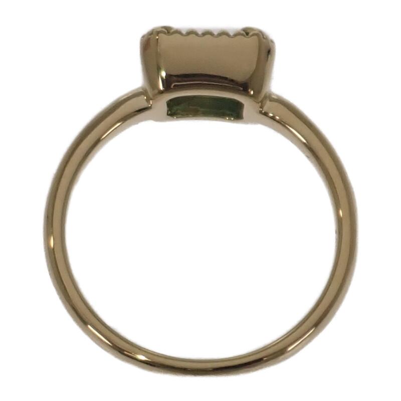 no brand  #13(JP Size) ring green K18 Gold Women