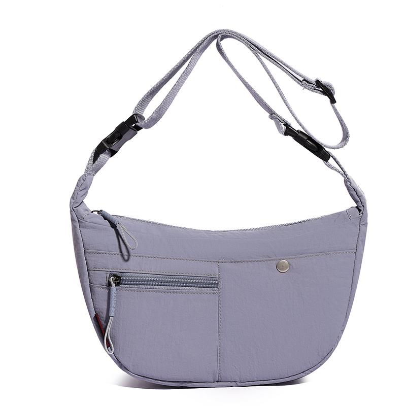 Lightweight Nylon Crescent Crossbody Bag Casual Shoulder Purse