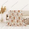 Soft & Warm Cozy Floral Highland Cow Print Flannel Throw Blanket Machine Washable for Couch BedCustom Blankets
