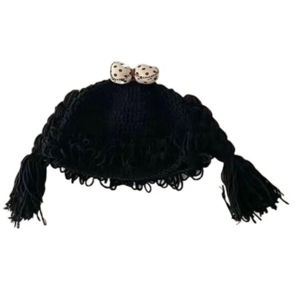 Breathable Baby Braid Wig Hat Windproof Newborn Headgear Fashion Kids Knitted Hat Winter