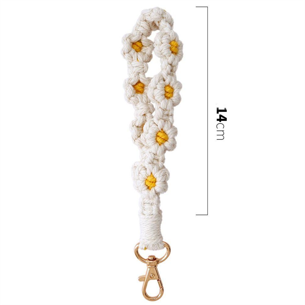 Girls Phone Lanyard Handwoven Keyring Cell Phone Strap Phone Wristband Keychains Phone Case Rope