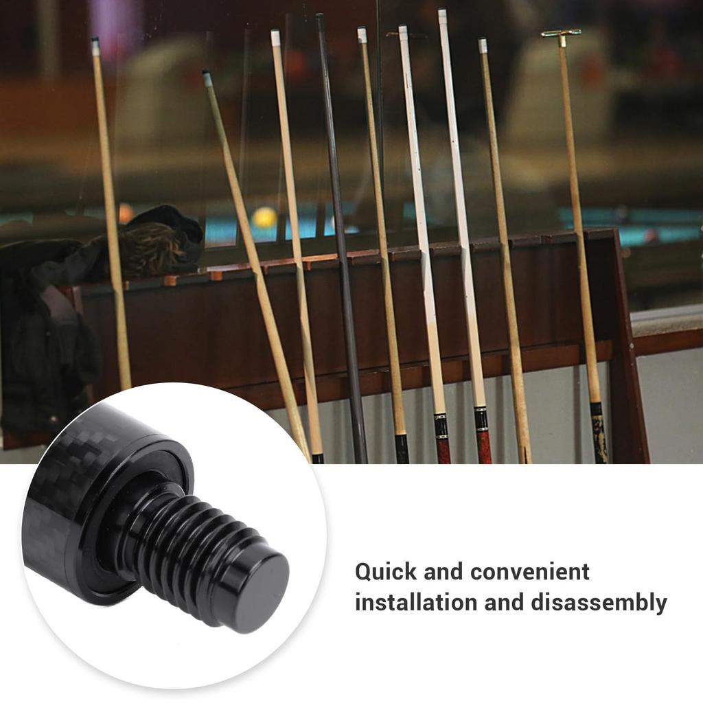 Carbon Fiber Pool Cue Billiard Pool Cue Extension with Storage Bag for Predator Pool Billiard Billiard Accessories Extension, 12-inch Cue, Extension,