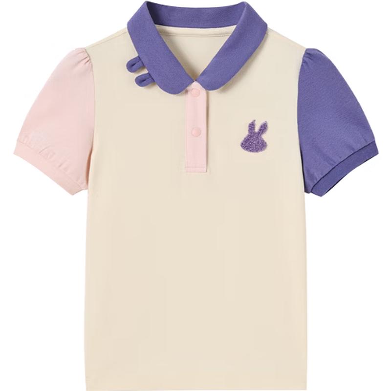 YEEHOO Girls  Short Sleeve Polo T-Shirt with Doll Collar 100