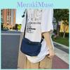 Bolso Pequeño Cruzado de Mezclilla Para Mujer Con Bolsillo con Cremallera y Diseño de Estilo Urbano