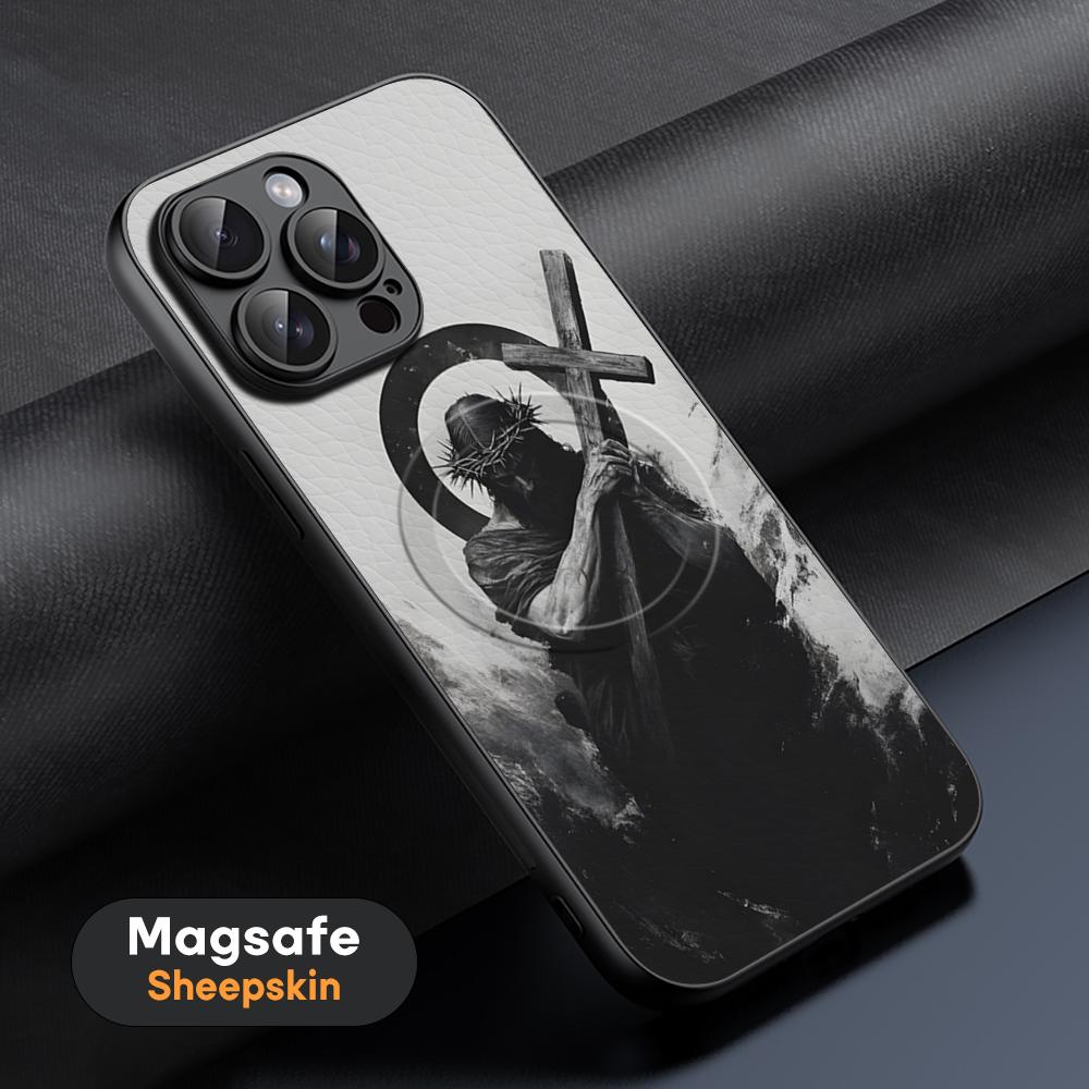 Jesus Christ sacred God Phone Case For iPhone 17 16 15 14 13 12 11 Plus Pro Max High-end Luxury Magsafe Sheepskin iPhone 15 Plus