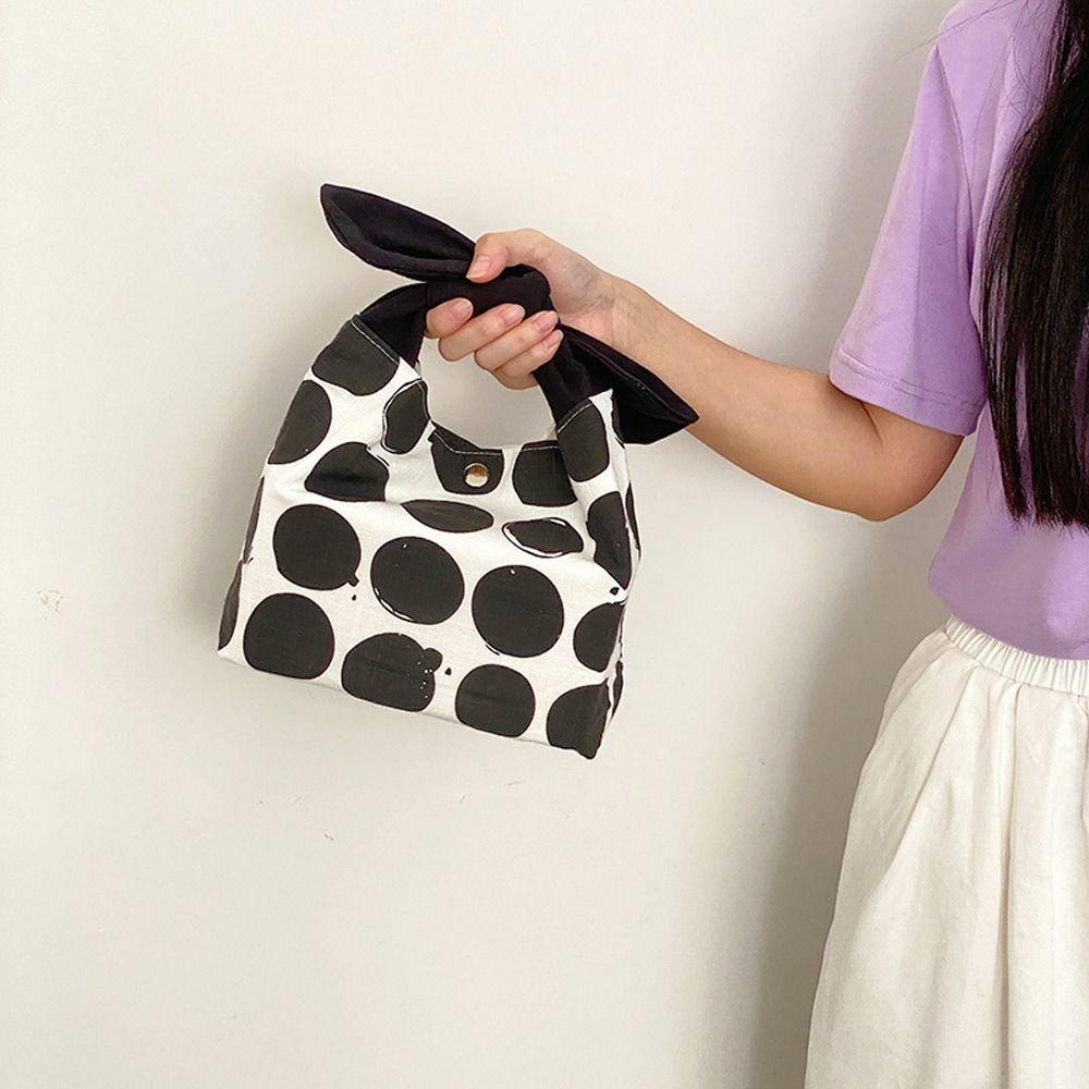 Kids Japanese Breakfast Box Cute Rabbit Ears Lunch Bags Food Storage Bag Lunch Box Mini Handbag