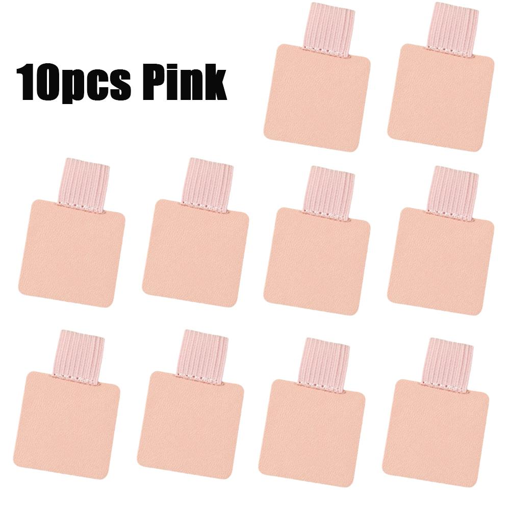 10pcs Self-adhesive Pen Holder 6 Color Pen Clip Protective Case PU Leather Notebook Elastic Loop Cover for Diary Planner Clip