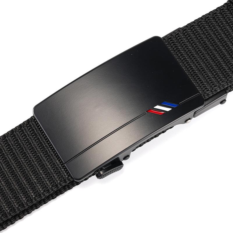 

Мужской новый ремень с автоматической пряжкой, прочный нейлоновый плетеный ремень для людей среднего возраста и молодежи, ремень для отдыха на открытом воздухе 120cm