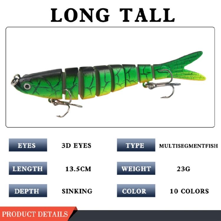 Fishing Fish Lures Treble Hook Saltwater and Freshwater Swimming Lures Fishhooks Slow Sinking Multiple Jointed Swimbaits
