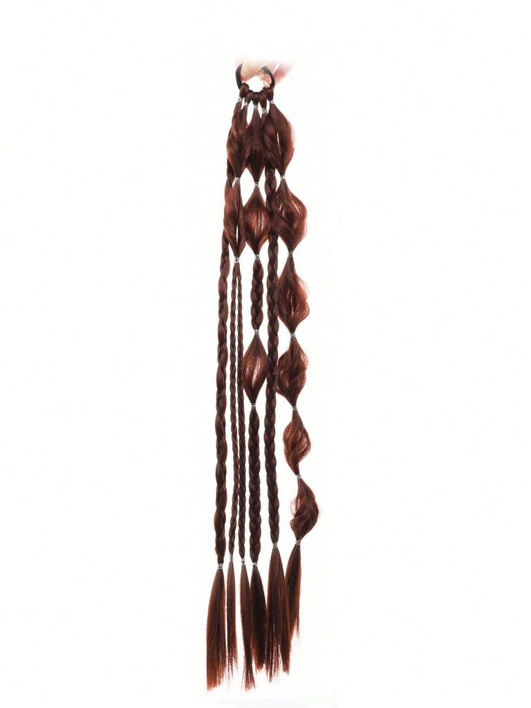 Long Braided Synthetic Hair Extension Ponytail