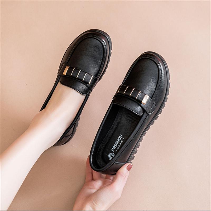 Echtes Leder Ballerinas für Damen Elegant Bequem Lässig Slipper Loafers Damen Mokassins Sneaker Ballerinas
