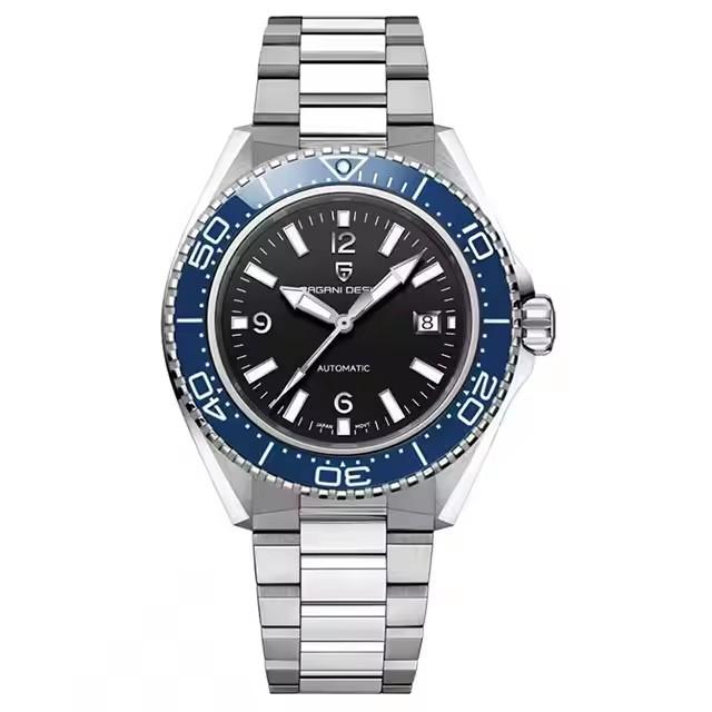 PAGANI DESIGN New 43MM Red Dial Men's Mechanical Watch Sapphire Glass Stainless Steel Waterproof Automatic Watches for Men