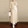 ZANZEA Women 3/4 Sleeve Blouse and Long Skirts Vintage Two Piece Suit Sets