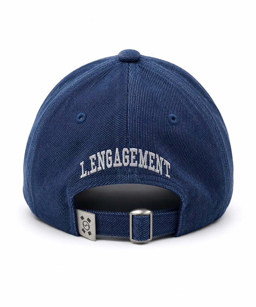 LENGAGEMENT Small Heart Denim Ball Cap [Blue]