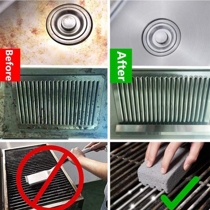 3 PCS Griddle Grill Cleaner Stone Ponce Nettoyage Brick Block pour enlever les taches de graisse de barbecue