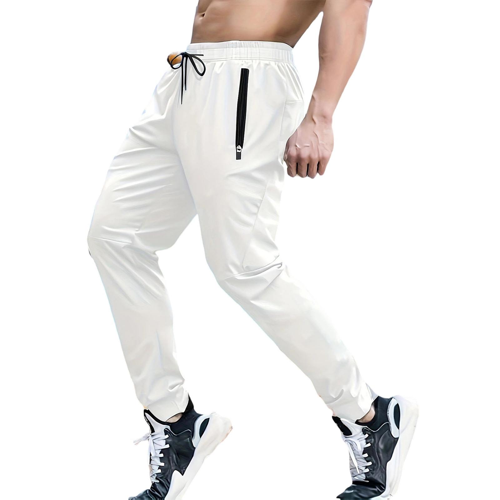 

Повседневные Быстросохнущие Модные Спортивные Штаны для Бега Мужские Модные Штаны XL белый