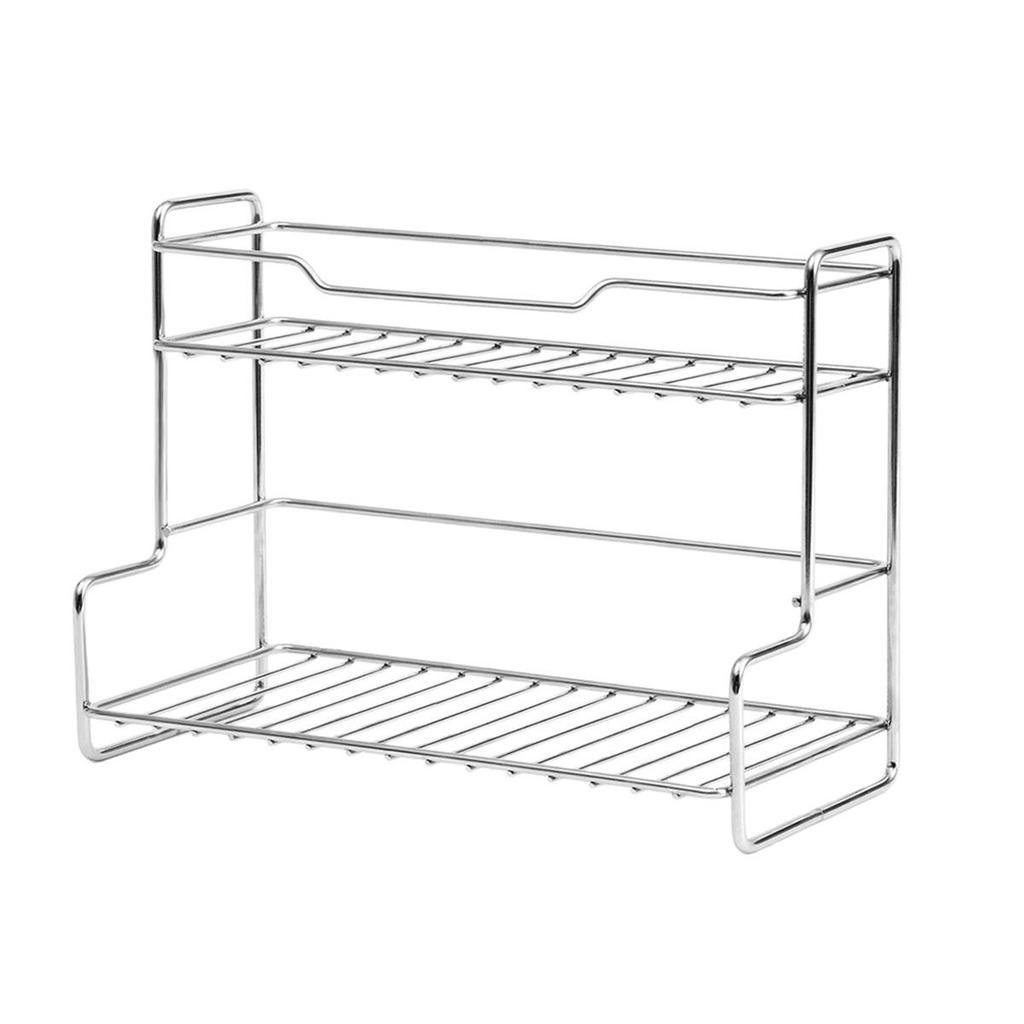 Multifunktionales doppellagiges Aufbewahrungsregal für Küche und Bad