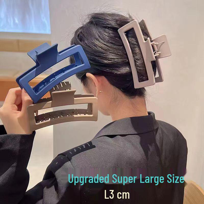 13cm Extra Großer Mattierter Eckiger Krallenclip - Vielseitiges Haaraccessoire