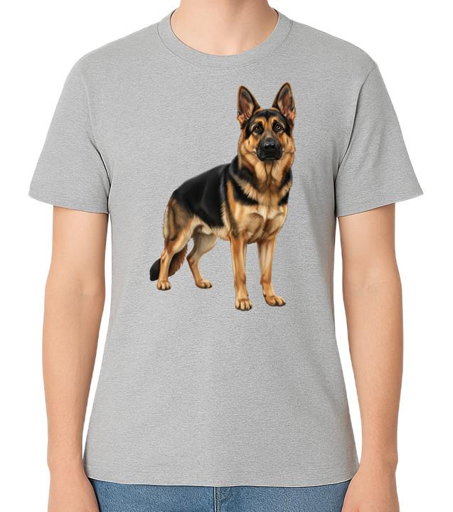 

German Shepherd Dog Illustration Unisex T-Shirt Pet Lover Gift Tee S разноцветный
