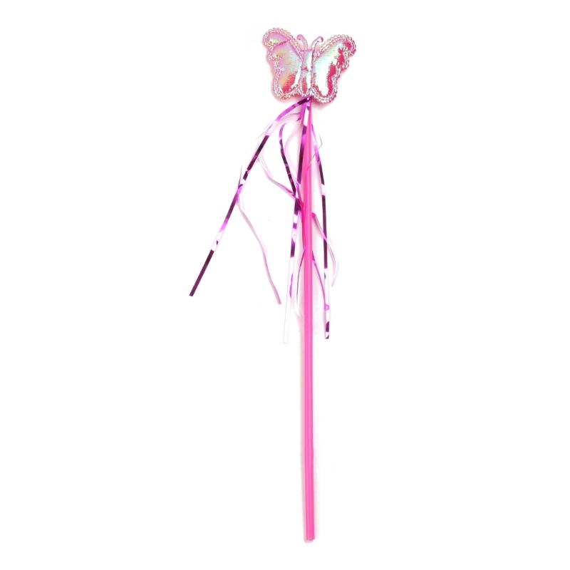 Cute Dreamlike Fairy Princess Angel Wand Butterfly-Wing Tutu Headband Birthday Party Halloween Cosplay-Costume Props
