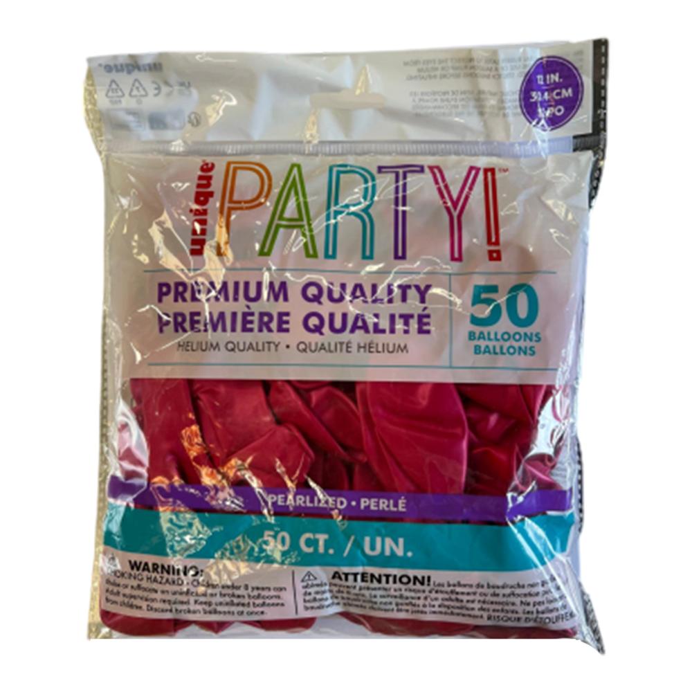 Unique Party Premium Latex Balloons (Pack of 50)