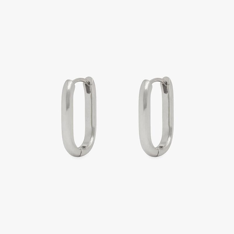 2 PZ Orecchini a Cerchio Quadrati Colore Oro Donna Uomo Acciaio Inossidabile Huggie Minimalista Punk Unisex Rock Orecchini Gioielli Piercing