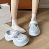 Cute and Sweet Thick-soled Non-slip Bag Head 2025 New Height-increasing Slippers Are Comfortable and Lightweight, and Two Wear One-pedal Hole Shoes.