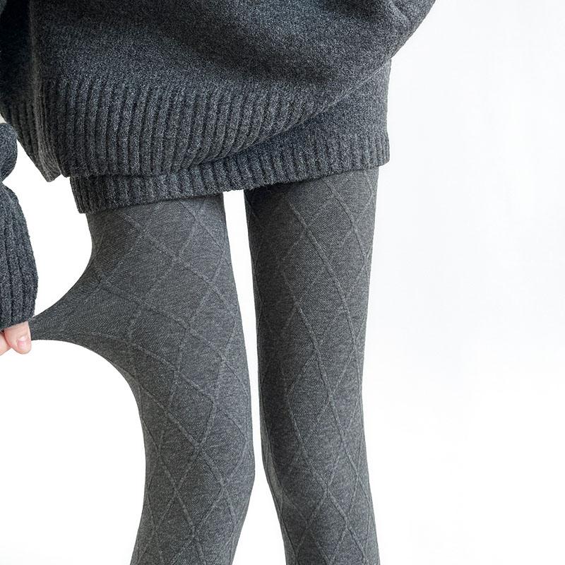 Winter Vintage Grid Tights Women High Waist Elastic Slim Warm Pantyhose 2026 Spring Streetwear Y2k Tights Stocking Leggings
