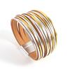 Bracelet Tendance Coloré en Cuir pour Femmes Hommes Boho Multicouche Bandes Fines Wrap Large Jonc Bracelets Bijoux de Fête Cadeaux