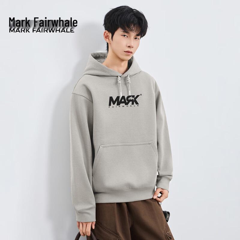 Mark Fairwhale Men's Printed Letter Hooded Sweatshirt