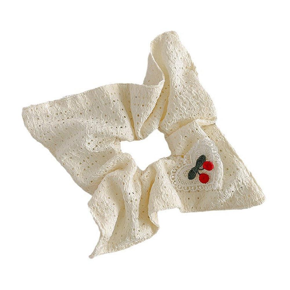 

Кружевное Сердце Любви Белый Ажурный Квадратный Шарф Большая Лента Хвост Кожаный Ободок на Голову Милый Бант Z0L8 One size_White