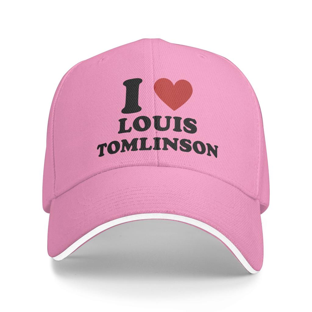 I love Louis Tomlinson Baseball Cap  y2k Cute Trucker Hat Summer Female Male Outdoor Gym Baseball Caps